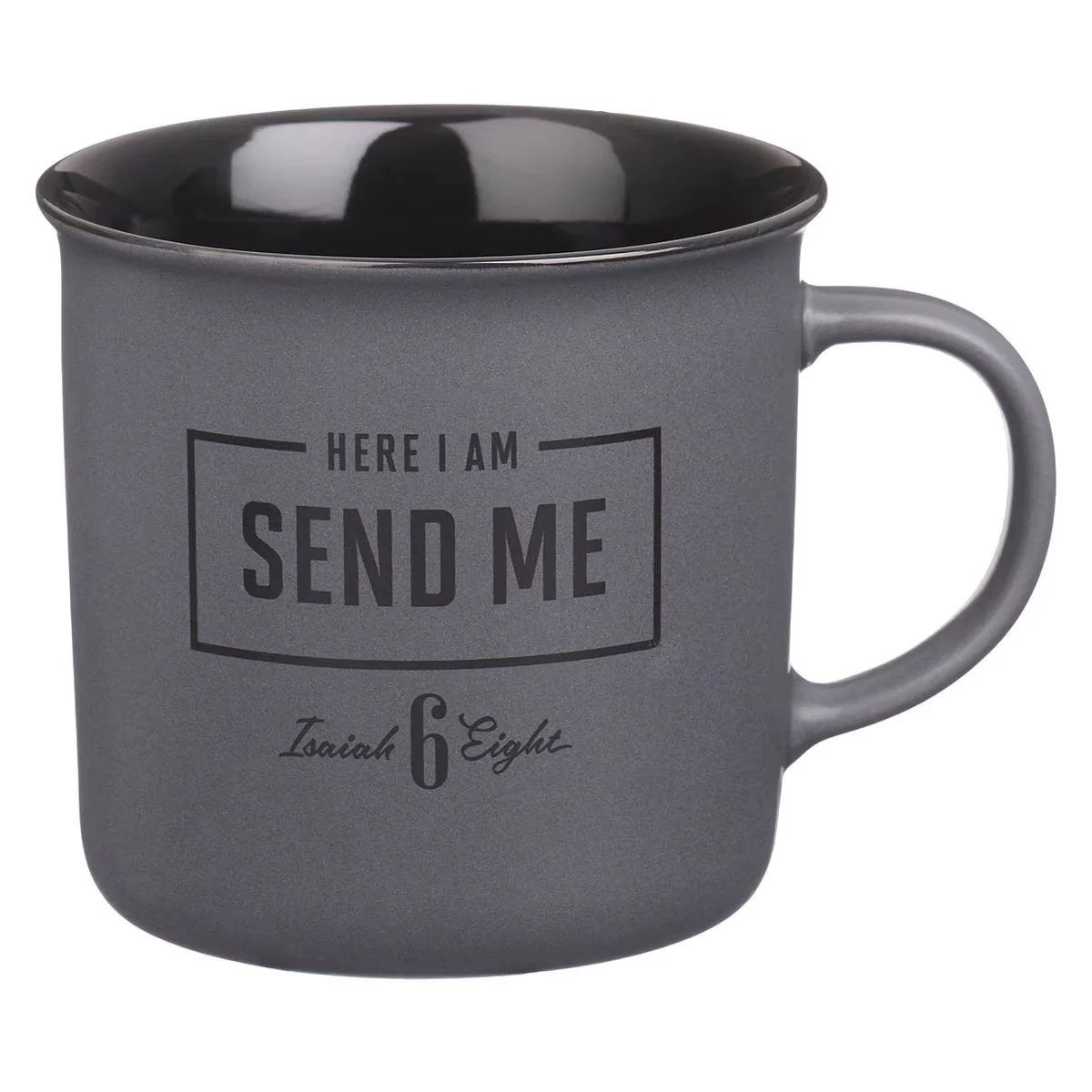 Send Me Charcoal Gray Ceramic Coffee Mug – Isaiah 6:8