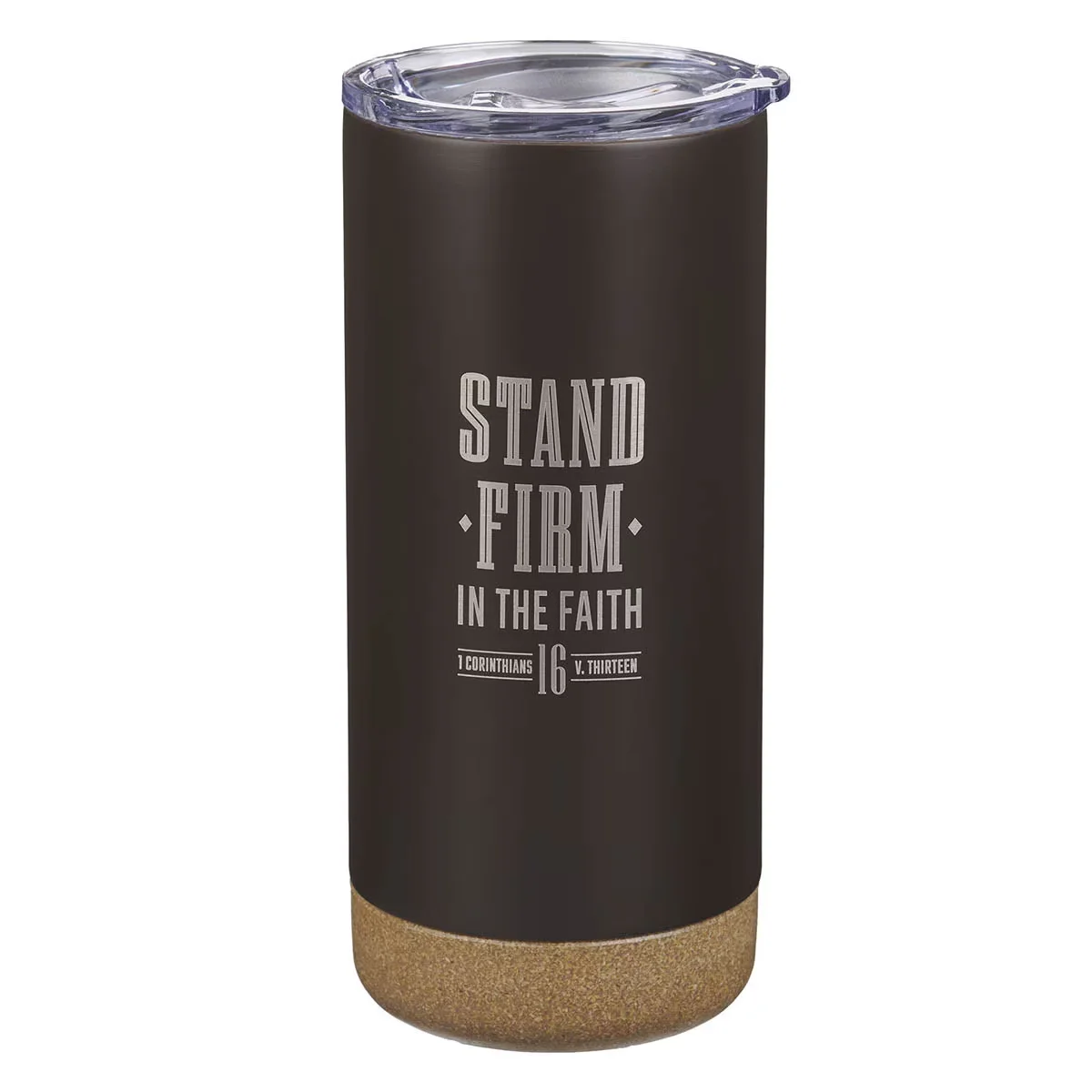 Stand Firm in the Faith Espresso-brown Stainless Steel Tumbler – 1 Corinthians 16:13