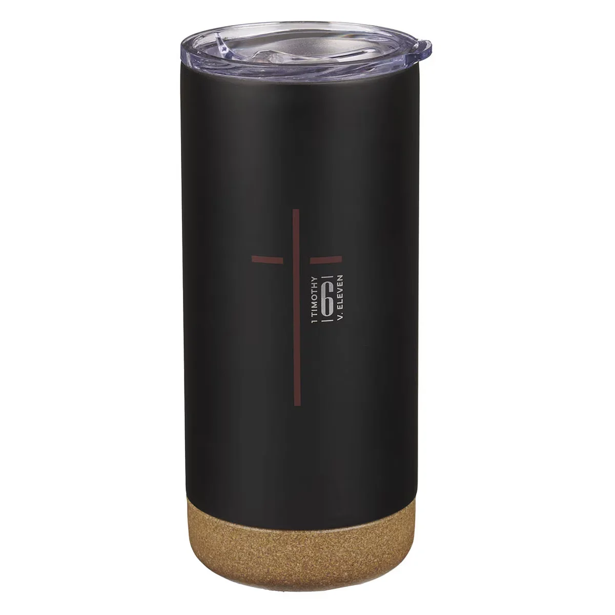Man of God Black Stainless Steel Tumbler – 1 Timothy 6:11