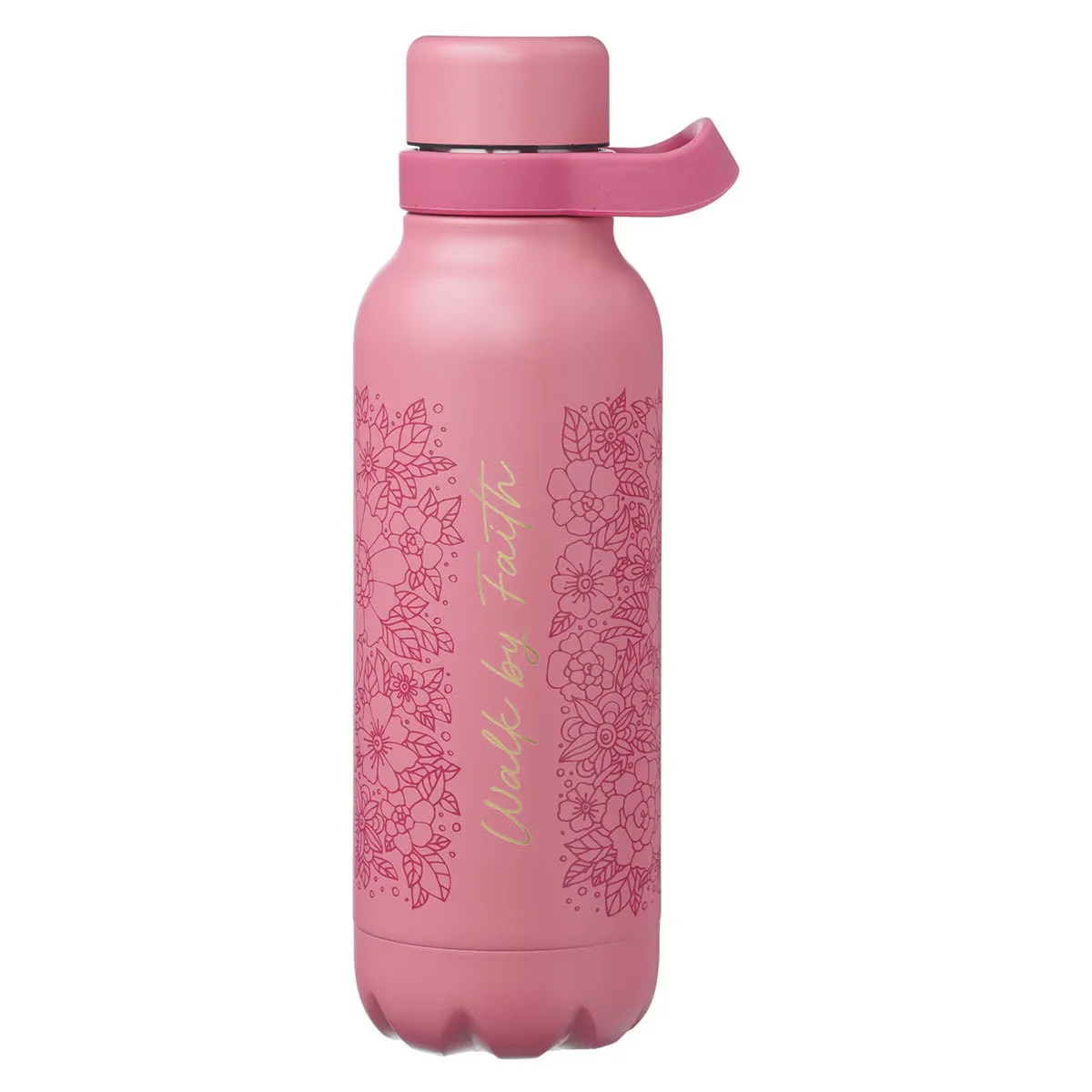 Walk by Faith Rose Floral Stainless Steel Water Bottle